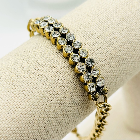 J. Crew Jeweled Gold Bracelet - Picture 1 of 3